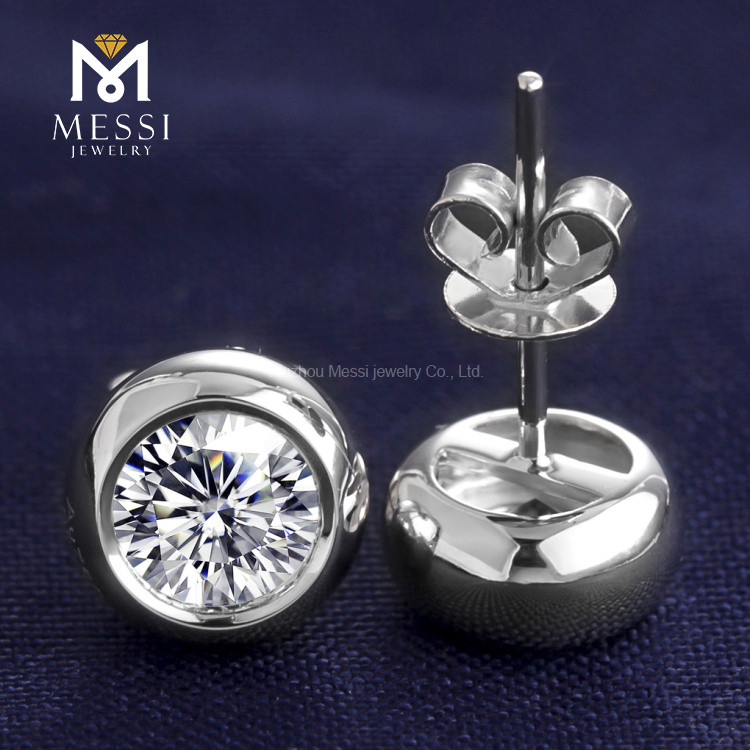 boucles d'oreilles clous de laboratoire en diamant