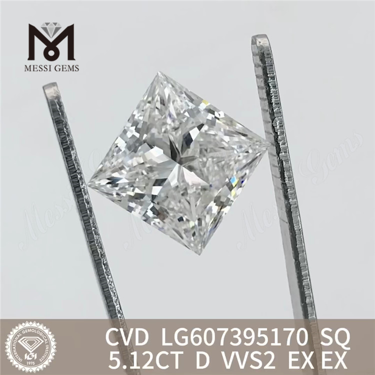 5.12CT D SQ VVS2 diamant cultivé en laboratoire Chine CVD IGI LG607395170