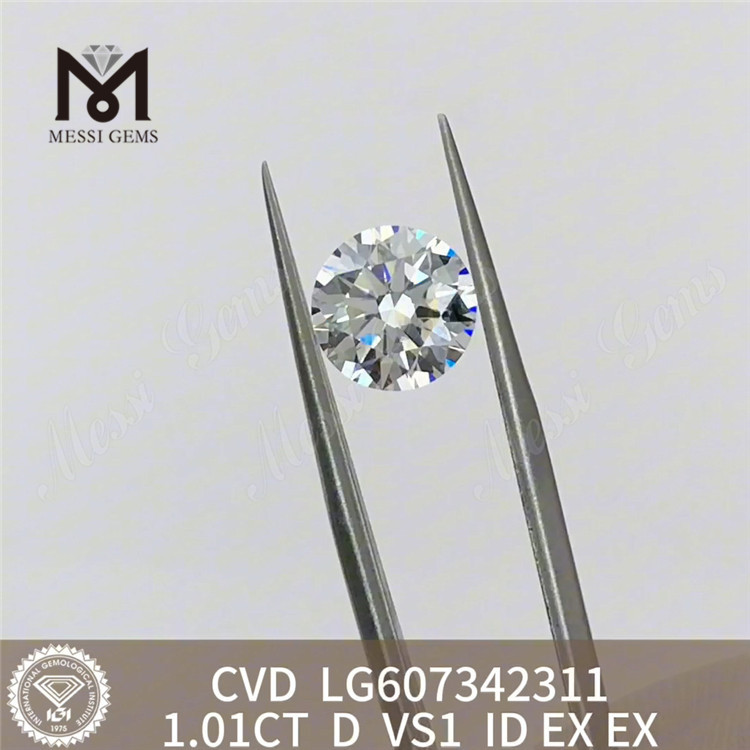 Diamant 1.01CT D VS1 CVD de luxe cultivé en laboratoire 丨 Messigems LG607342311 