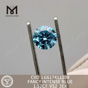 Diamants cultivés en laboratoire certifiés IGI 1,52 CT VS2 FANCY INTENSE BLUE IGI 丨 Messigems CVD LG617411208