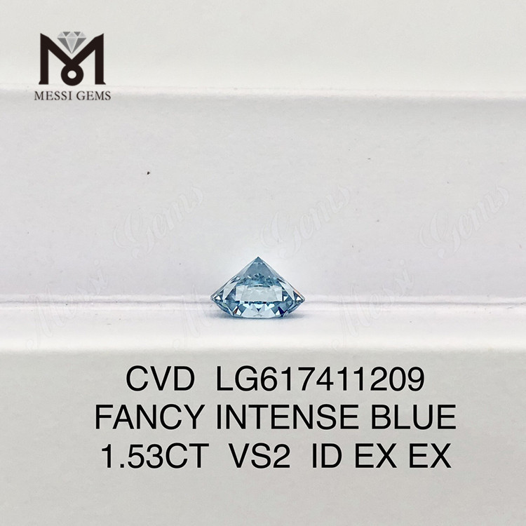 Diamants de laboratoire certifiés IGI 1,53 CT VS2 ID FANCY INTENSE BLUE IGI 丨 Messigems CVD LG617411209