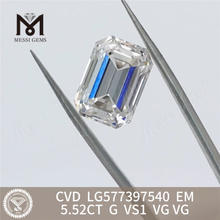 5.52CT G VS1 VG CVD Emerald Laboratory Grown Diamonds LG577397540 丨 Messigems CVD