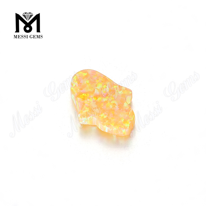 pierres d'opale hamsa jaune synthétique, prix des perles d'opale en vrac
