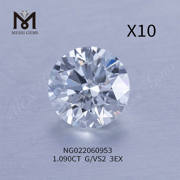 1.090ct G Diamants en vrac cultivés en laboratoire VS2 EX
