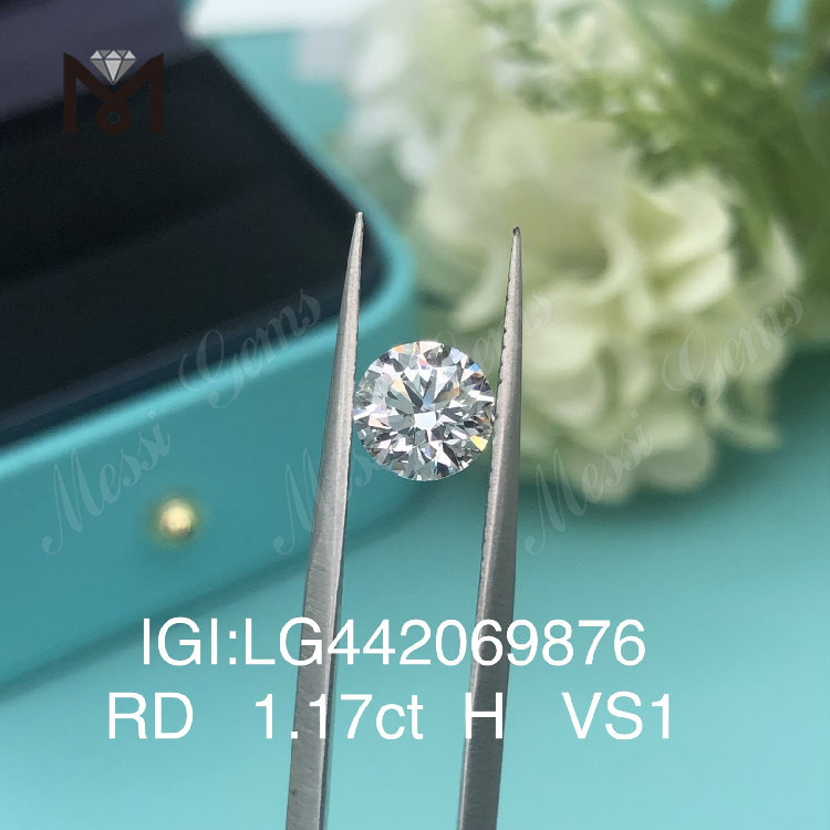 Diamant de laboratoire BRILLANT rond H VS1 IDEAL de 1,17 carat