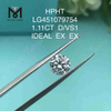 1.11CT D/VS1 diamant créé en laboratoire en vrac IDEAL EX EX 