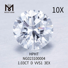 D Couleur blanc rond Lab Grown Diamond stone 1.03ct VVS1 EX Cut