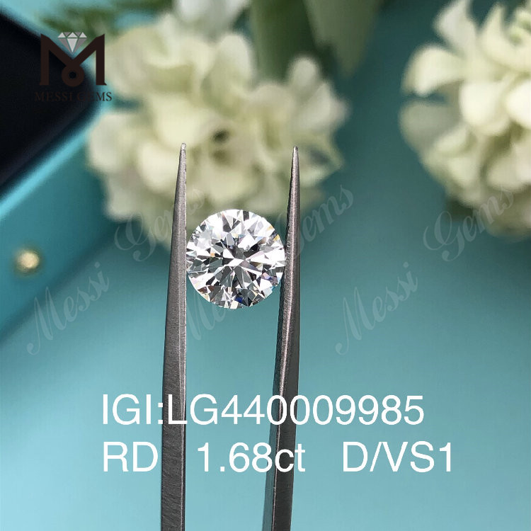 Diamants de laboratoire 1,68 carat D IDEAL vs1 