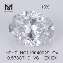 HPHT OV 0.573CT OV D EX EX VS1 Diamant de laboratoire