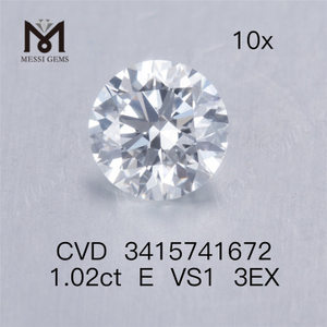 1.02ct VS 3EX diamant de laboratoire rd E couleur diamant fabriqué par l'homme en stock