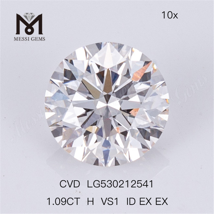 1.09ct VS Round Lab Créé Diamant CVD White Lab Diamond en vente