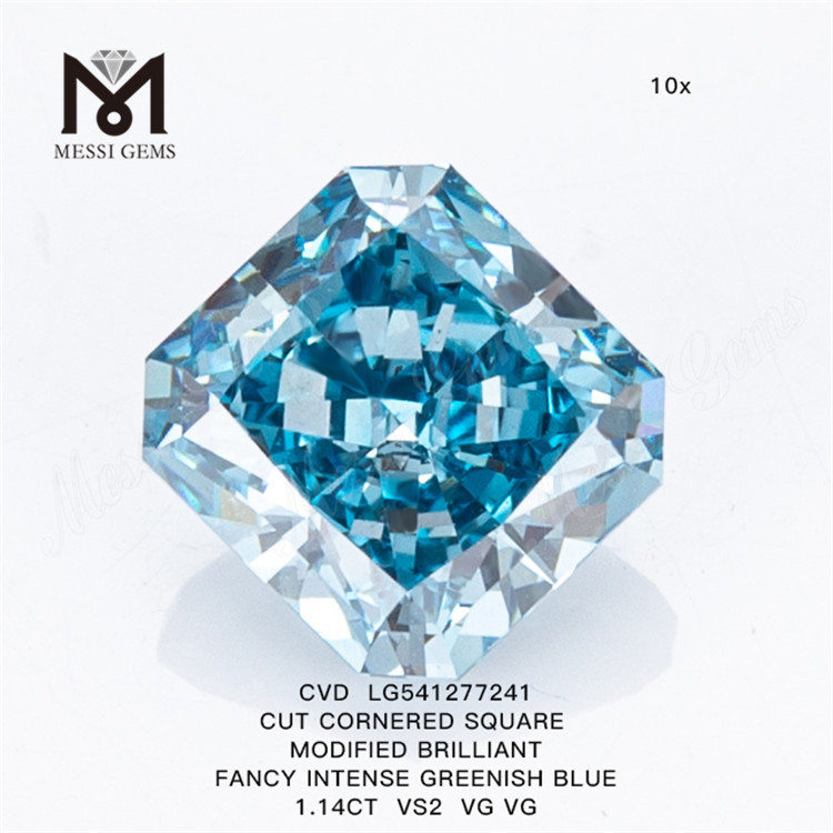 1.14CT Fancy Blue SQ diamants synthétiques en vrac IGI diamants cultivés en laboratoire prix de gros