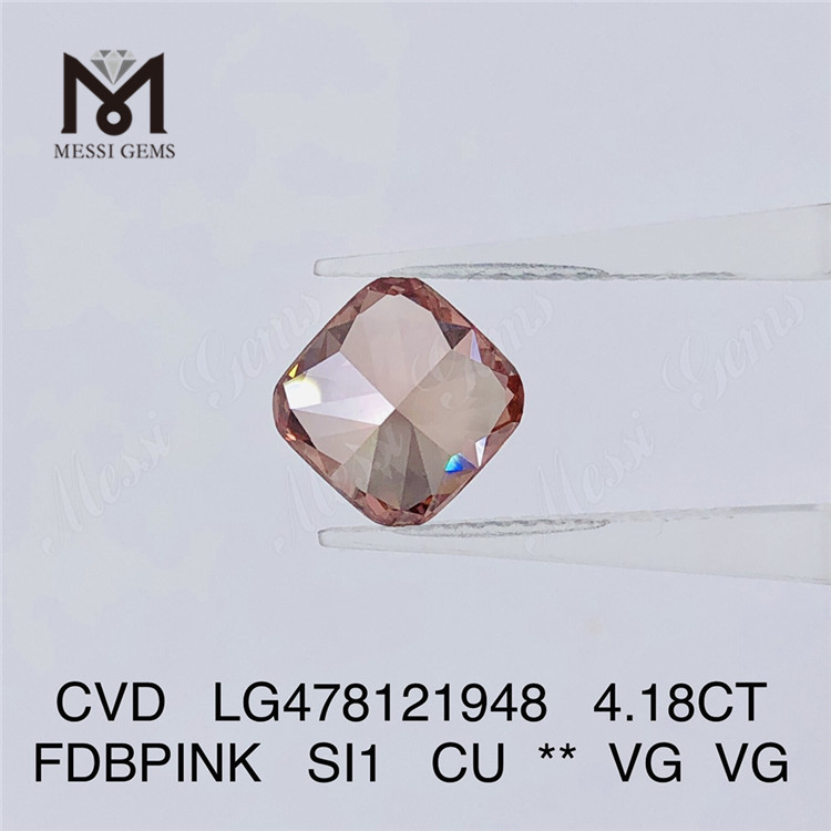 4.18CT FDBPINK SI1 CU coupe cvd diamants en gros LG478121948