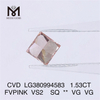 1.53CT FVPINK VS2 SQ diamant de laboratoire en gros CVD LG380994583