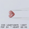1.03CT FANCY DEEP PINK SI1 HEART GD VG diamant de laboratoire CVD LG497143079
