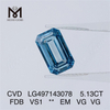 5.13CT FANCY DEEP BLUE VS1 EM VG VG diamant de laboratoire CVD LG497143078