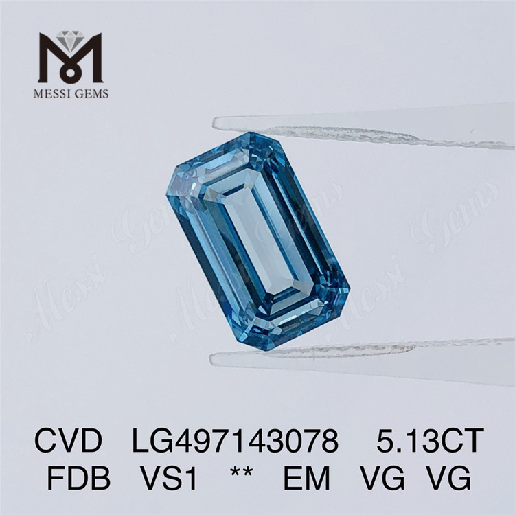 5.13CT FANCY DEEP BLUE VS1 EM VG VG diamant de laboratoire CVD LG497143078
