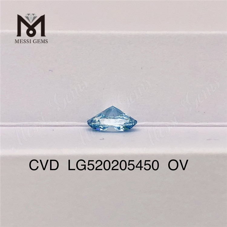 1.66CT OV FANCY INTENSE GREENISN BLEU VS1 EX VG diamant de laboratoire CVD LG520205450