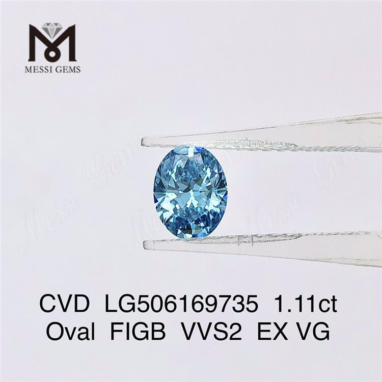 1.11ct 7.75X5.94X3.62MM Diamants de laboratoire taille ovale VVS2
