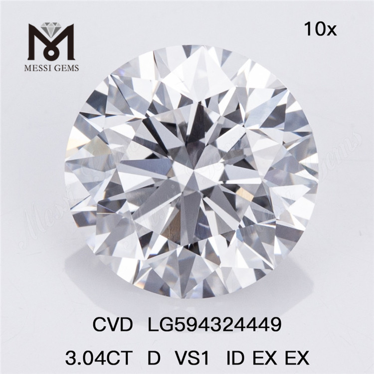  3.04CT D VS1 ID EX EX diamant rond cvd LG594324449