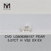 5.07CT PEAR H VS2 Le laboratoire igi a créé des diamants brillants certifiés IGI 丨 Messigems LG608386157 