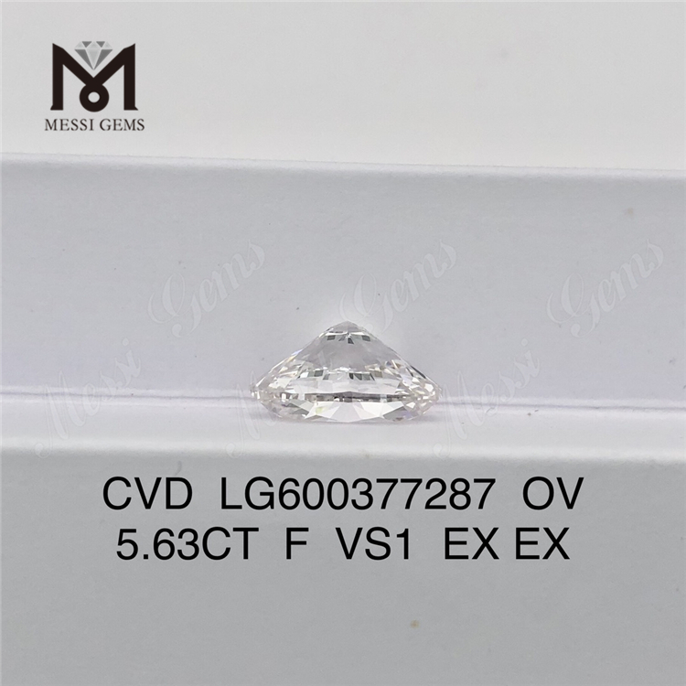 5.63CT F VS1 Oval IGI Acheter des diamants créés en laboratoire en ligne Une brillance au-delà de l\'imagination 丨 Messigems LG600377287