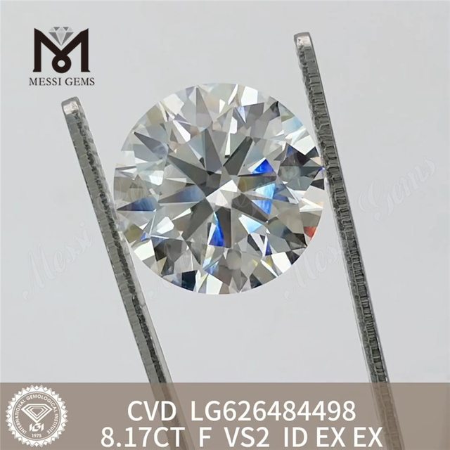 Diamants ronds certifiés IGI 8,17 CT F VS2 ID - Messigems CVD LG626484498 