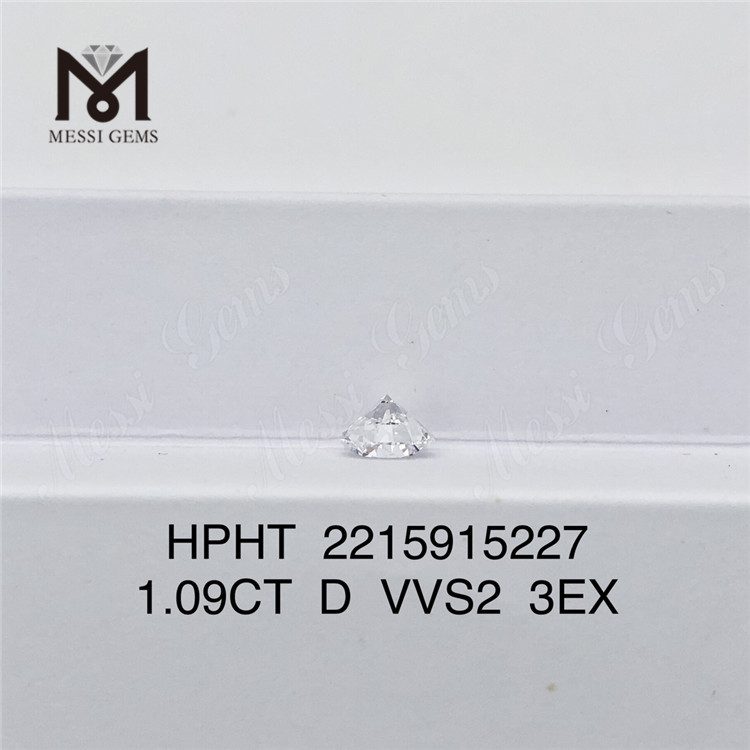 1.09CT D VVS2 3EX HPHT diamants de culture en laboratoire GIA 2215915227丨Messigems 