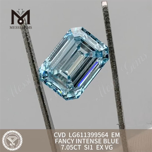 7.05CT SI1 EM FANCY INTENSE BLEU Diamant cultivé en laboratoire CVD LG611399564 