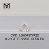 Diamant cvd vvs 8.78CT E VVS2 ID pour les designers LG604377422 丨 Messigems