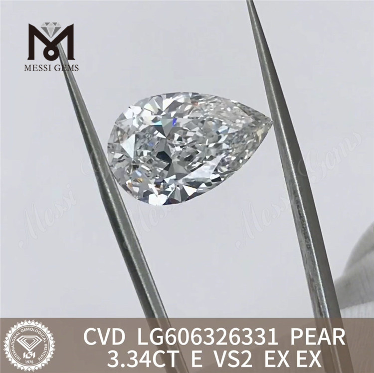 Diamant de dépôt chimique en phase vapeur 3,34CT E VS2 PS pour tous vos besoins en bijoux LG6063263