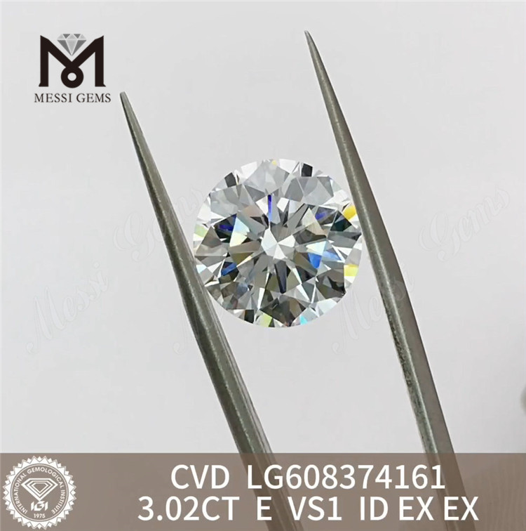 Prix ​​du diamant cvd 3.02CT E VS1 3 carats pour les revendeurs et les créateurs de bijoux 丨 Messigems LG608374161