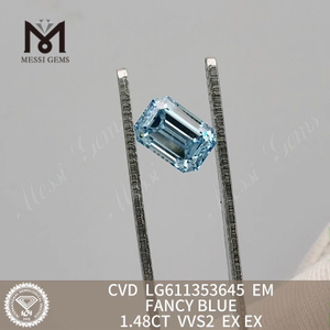 Diamant CVD 1.48CT VVS2 EM FANCY BLUE en ligne LG611353645丨Messigems 