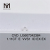 1,11 CT E VVS1 ID coût d\'un diamant CVD cultivé en laboratoire de 1 carat pour les achats en gros 丨 Messigems LG607342384