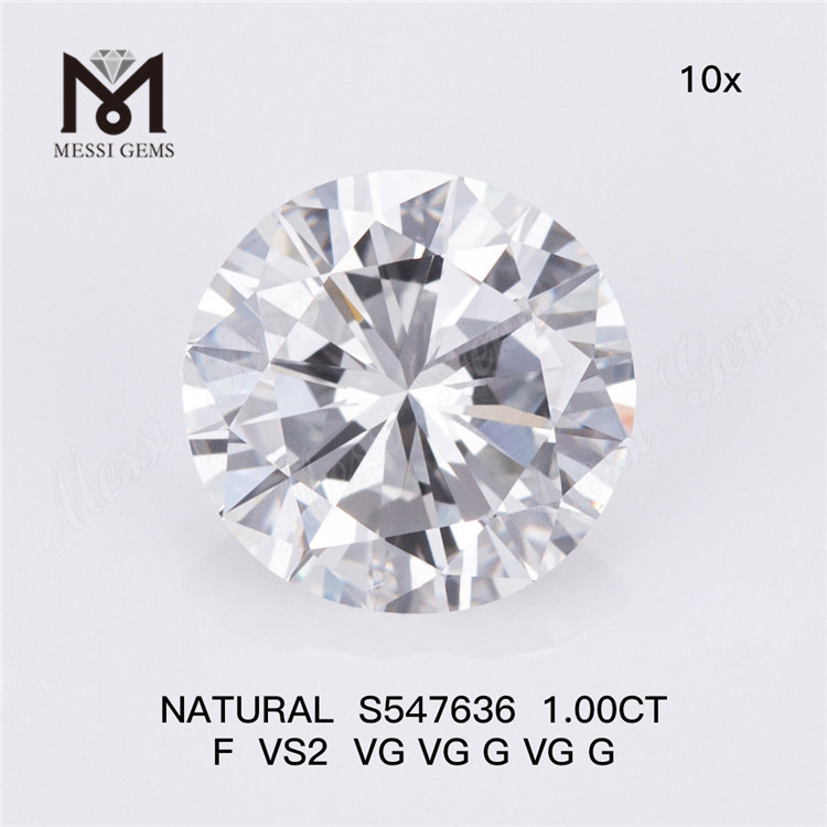 1.00CT F VS2 Diamants naturels authentiques L'élégance à son meilleur S547636丨Messigems