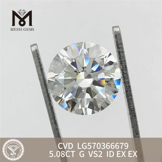 5.08CT G VS2 ID EX CVD Laboratoire Diamants LG570366679 丨 Messigems
